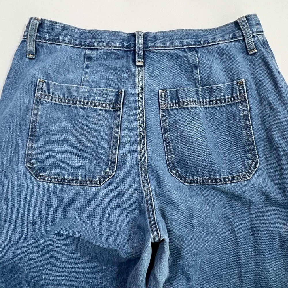 Universal Thread Cargo Jeans Wide Leg High Rise Medium Wash Blue Womens 12R - Picture 13 of 16